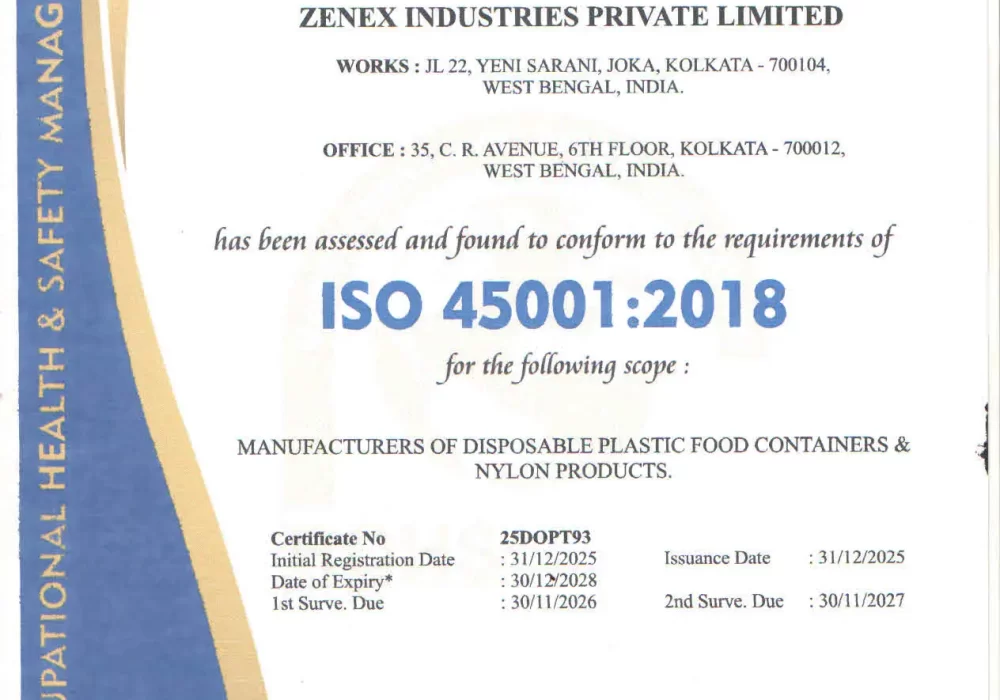 Zenex ISO Certification